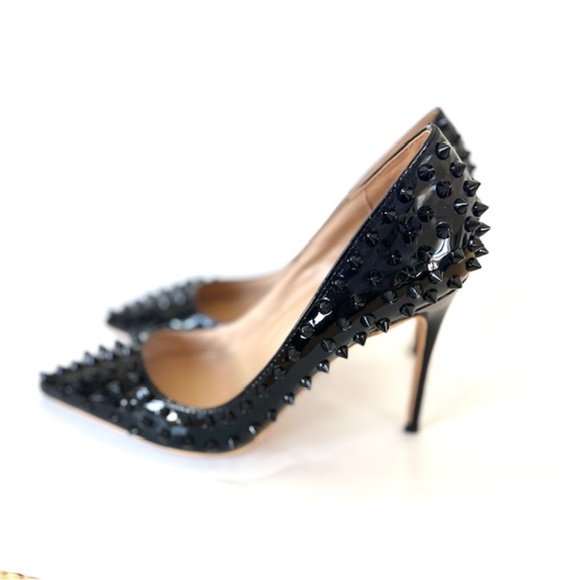 Kaitlyn Pan | Shoes | Kaitlyn Pan Black Rock Studded Heels Size 6 - Picture 4 of 9